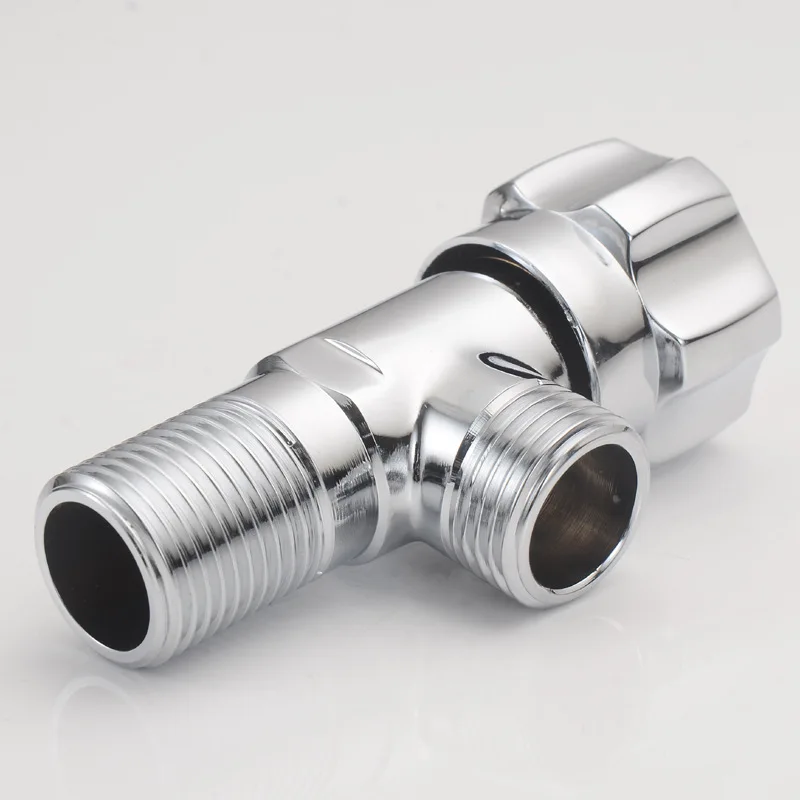 Factory New Design Single Cold Brass Two Way 90 Degree Toilet Angle Valve Faucet Bathroom Customized Angle Valves