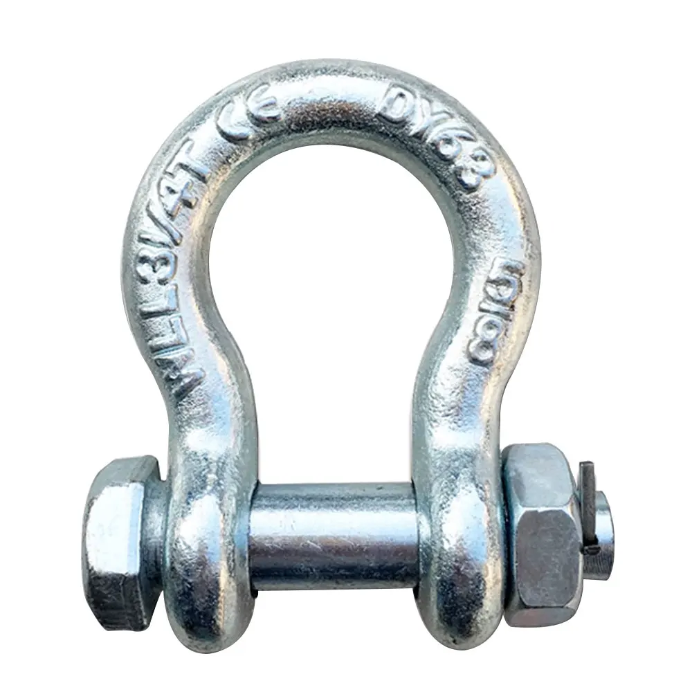 US Type Drop Forged G-2130 Steel Safety Bolt Bow Shackle