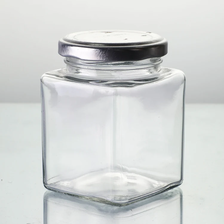 Factory Supplier Small 100ML 200ML Custom Kitchen Food Spices Container Pudding Jar Jam Jar with Metal Lid