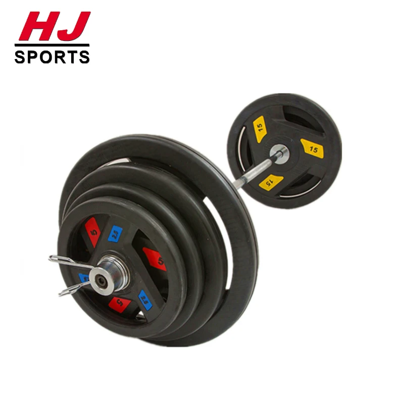 Hotsale Free Weights Gym Equipment Black Rubber Olymp Weight Plates Fitness Accessories Weight Lifting Barbell Discs
