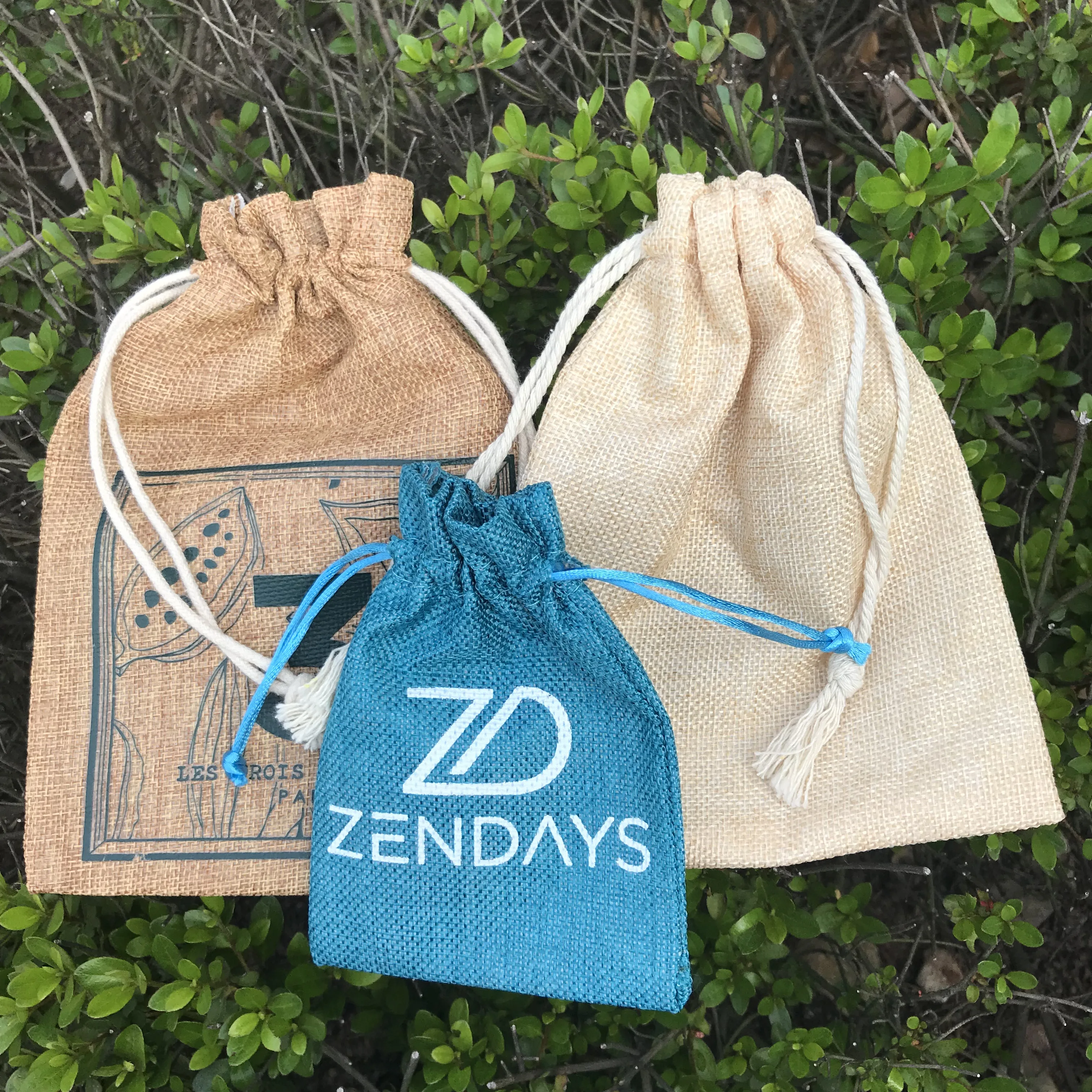 Natural jute burlap large drawstring bag size 14W x 17.5H drawstring sling backpack