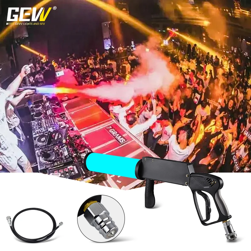 GEVV Professional Stage Machine Equipment Party Jet Cannon LED Co2 Gun for Nightclub Bar Dj