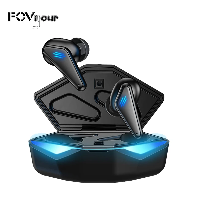 FOVigour Wireless Earbuds Blue-tooth Headphones Game/Music Mode TWS Earphones in-Ear Headset with Charging Case Gaming Earbud