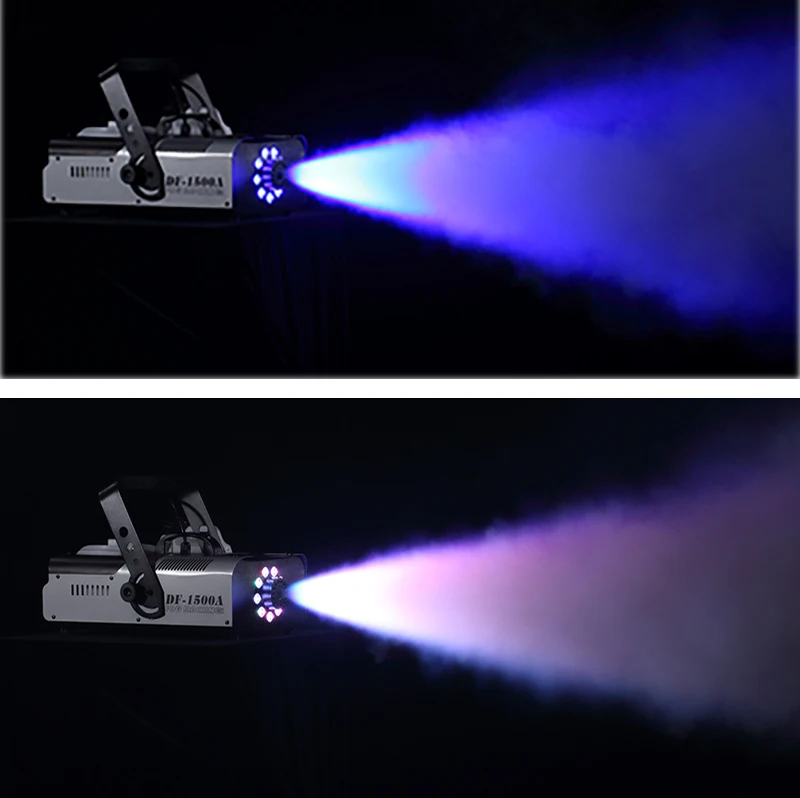 Fantastic quality durable 1500W 9*3W LED fog machine     digital display + DMX512 controller