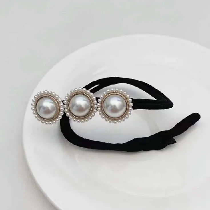 Korea Contracted Hairpin Temperament Elegant Flower Bud Hair Acted Role of Fluffy Ball Head Dish Hair Artifact