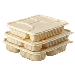 Compostable Disposable Corn Starch Food Container Cornstarch Takeout Takeaway Lunch Box Food Container