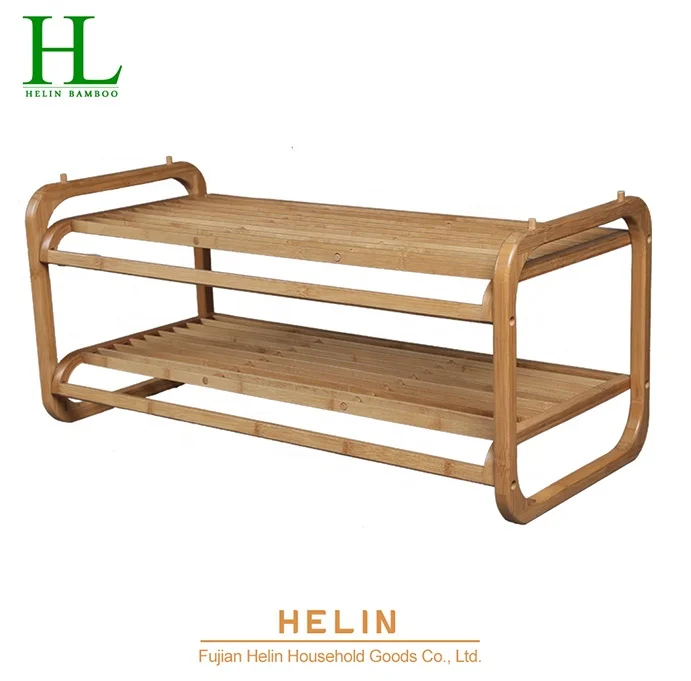 Производитель 2-х уровневые бамбуковая стойка для обуви обувь Органайзеры