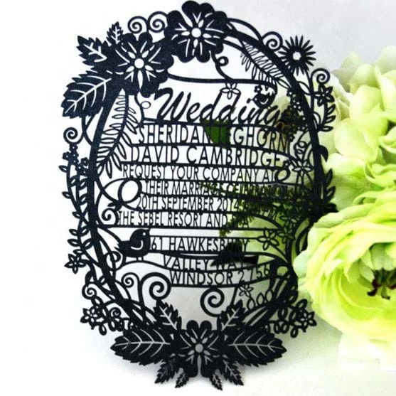Romantic Personalised Papercut On Your Wedding Day Decor Card, Song Lyrics Laser Cut Wedding Card, Paper Cut Card for Weddings