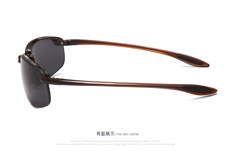 2022 TR90 Rimless Polarized Sunglasses Ultra Light and Ultra Soft Frame Cycling Sports Sunglasses