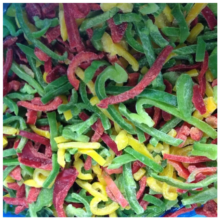 Chinese Factory Offers Economical Price IQF Frozen Mixed Bell Pepper Strips Including Whole Red Sweet Chilli Fresh Blanched