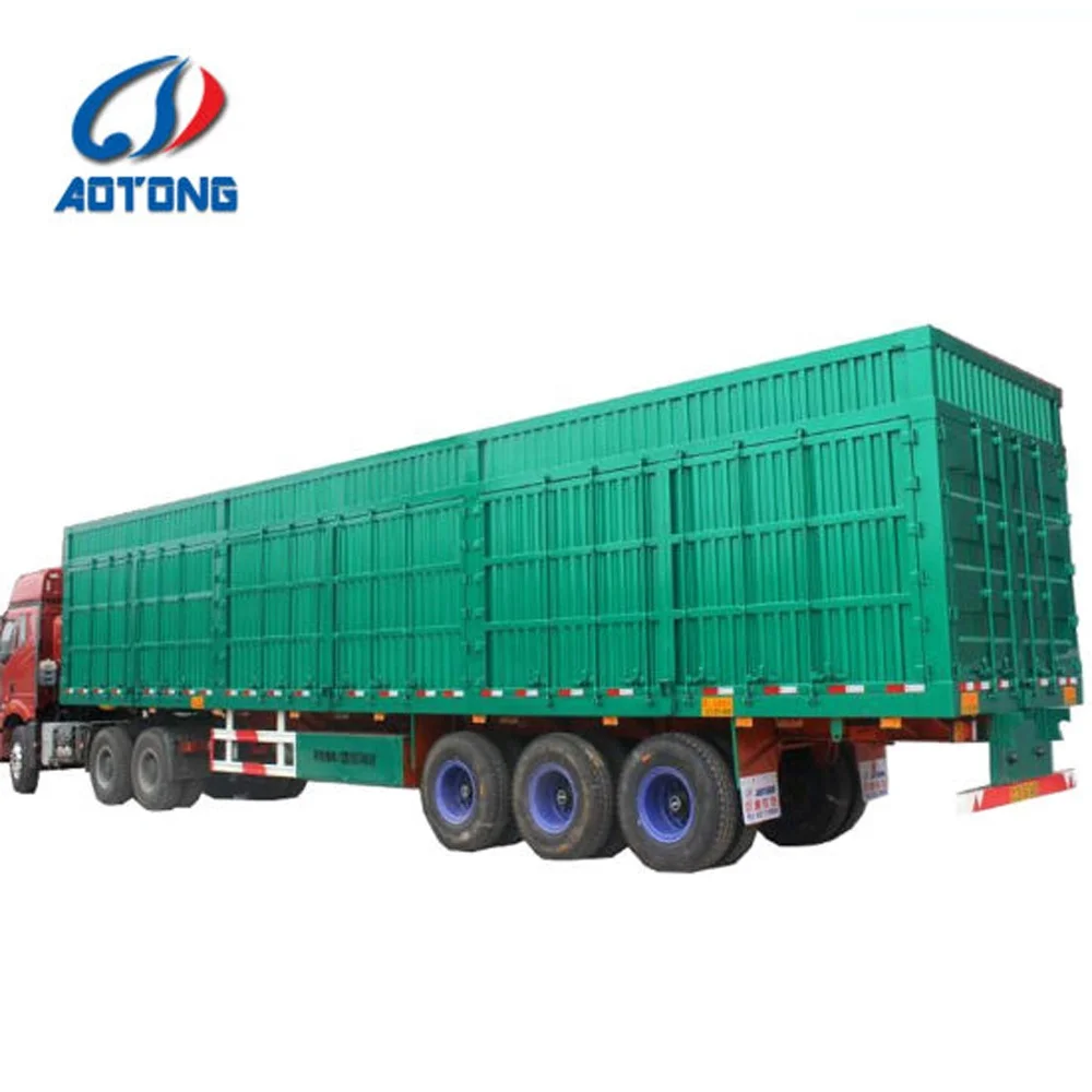 side wall house van type cargo transport box semi truck trailer van cargo truck