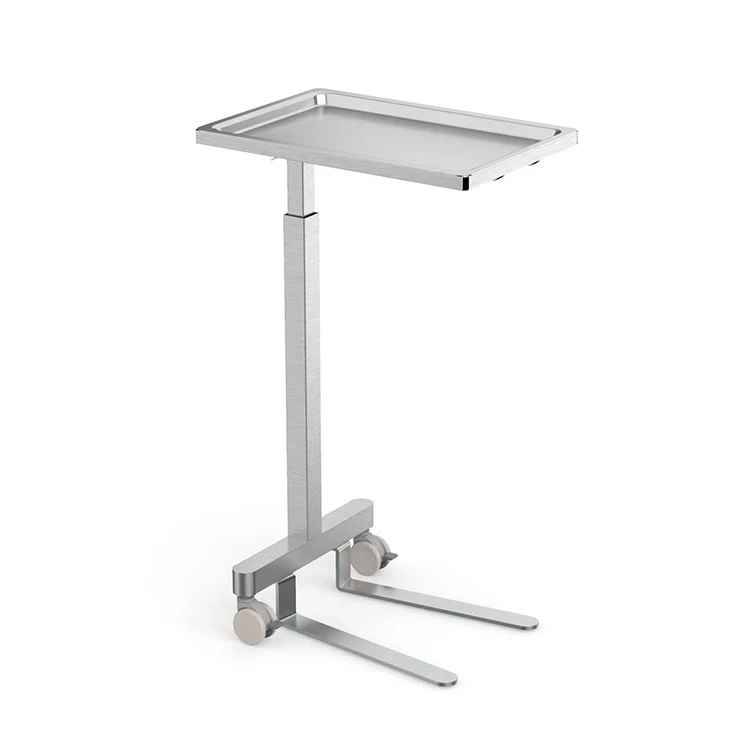 Hospital-Grade Mayo Stand Table Single Post Medical Mayo Stand Sturdy Medical Instrument Stand For Operating Rooms