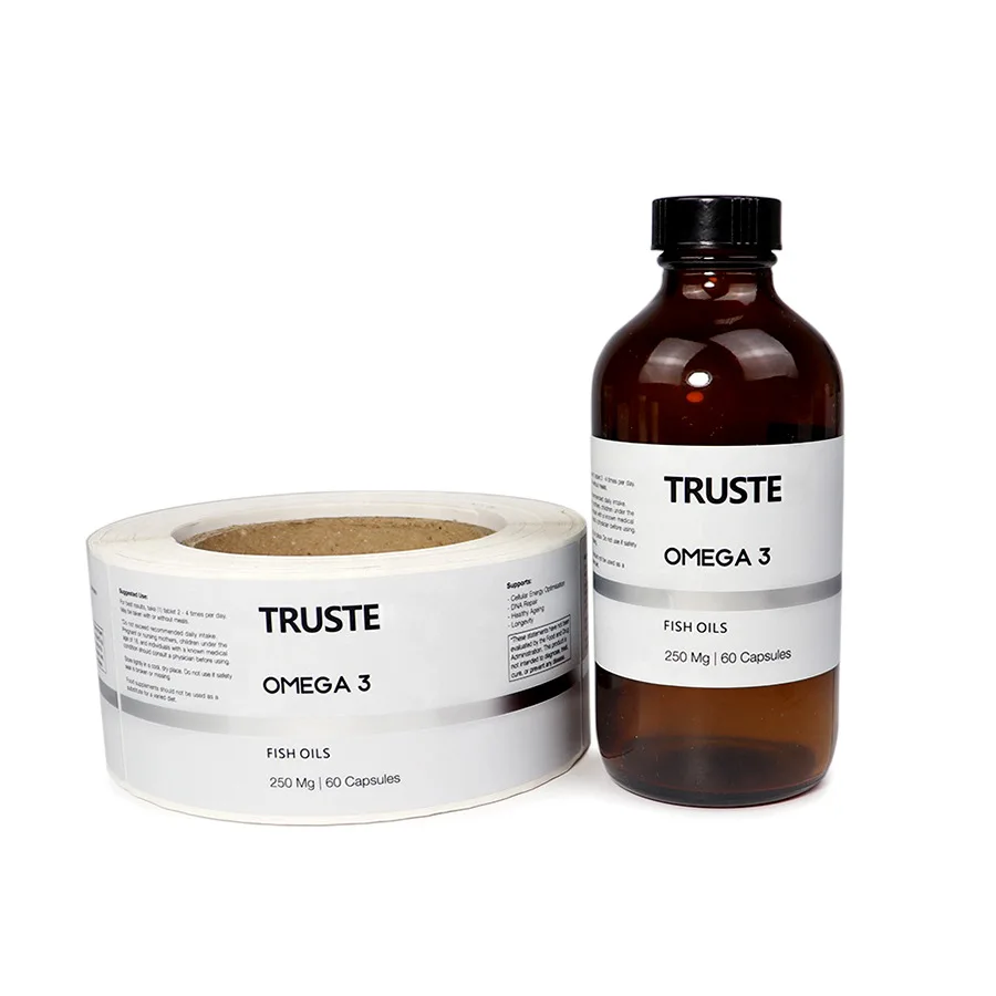 Custom Laminated Private Medical  Label Sticker For Medical Jars Labels