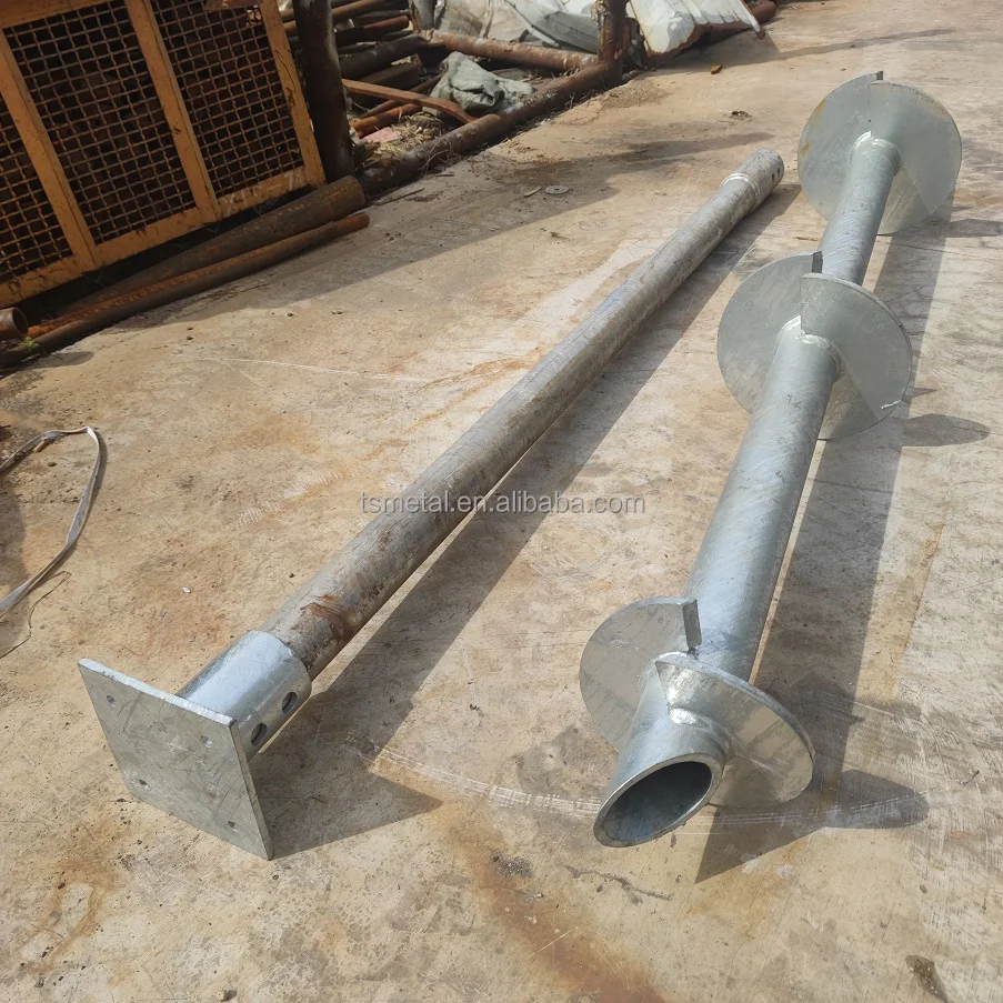 Silver Power Ground Foundation System Earth Screw Anchor Helix Pile