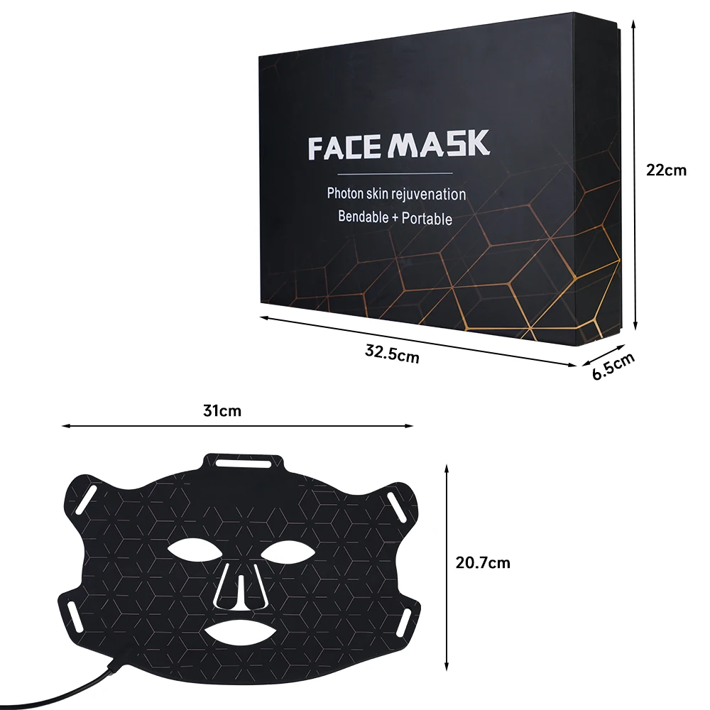led face facial mask Near Infrared and Red Light Therapy mask Devices 660nm 850nm  light therapy silicone led beauty mask