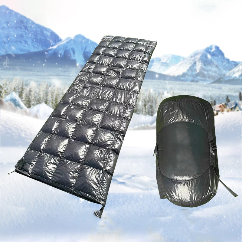 Outdoor down sleeping bag for all seasons universal thickened and warm white goose down envelope type convenient cold-proof