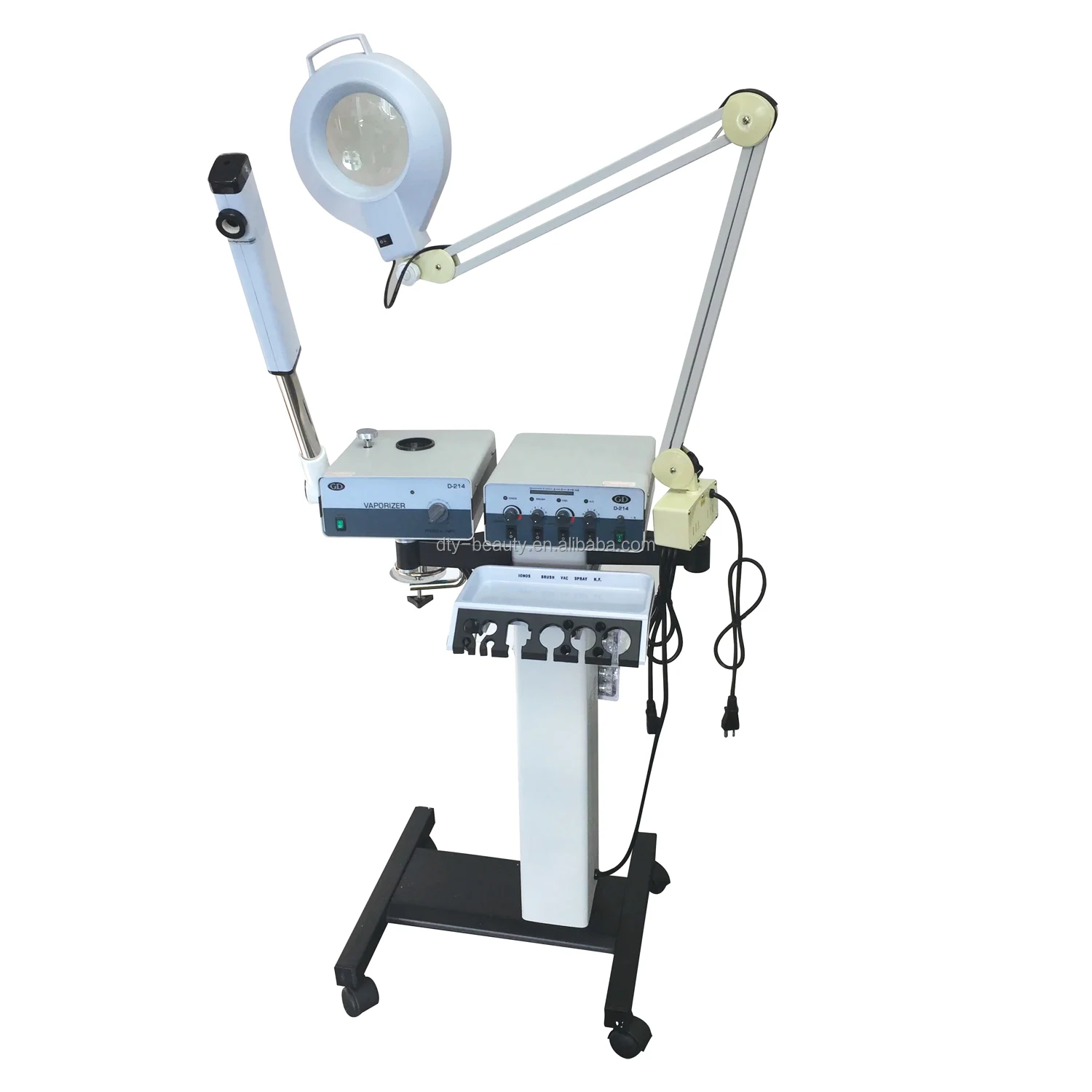 DTY  hot sale multifunction 8 in 1 beauty equipment with facial steamer  magnifying lamp for beauty salon use