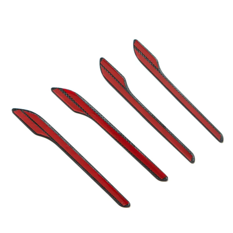 Высококачественная декоративная Автомобильная Защитная крышка из настоящего углеродного волокна для дверной ручки Tesla Model 3/Model Y