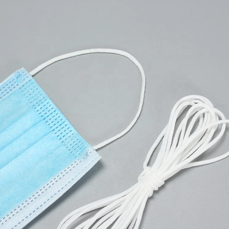 Disposable mask rope 5mm elastic mask with wholesale white elastic rope elastic hanging ear strap spot wholesale