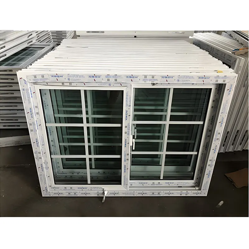High Quality Vinyl Upvc Sliding Windows Cheap Soundproof Windproof Hurricane Glass Pvc Sliding Windows