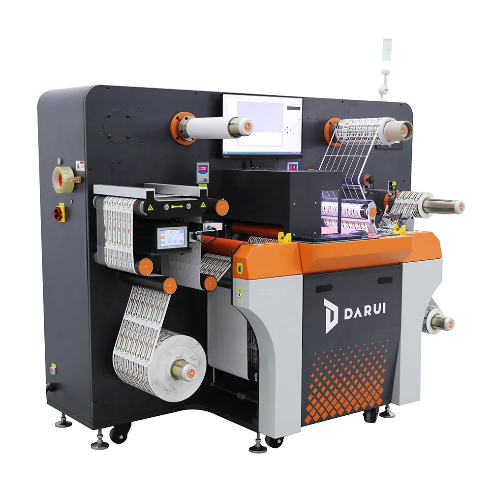 DARUI D360S  automatic self-adhesive  label digital roll die cutting cut sheet machine paper cutting