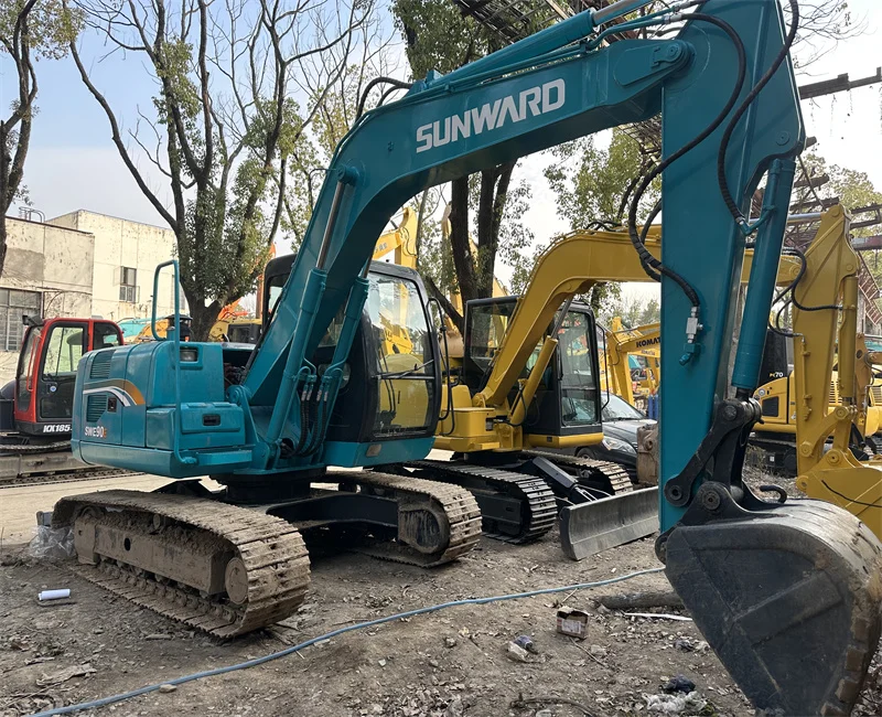 Used Excavator Sunward SWE90E second hand excavator machine Sunward SWE 90 small crawler excavator good price for sale