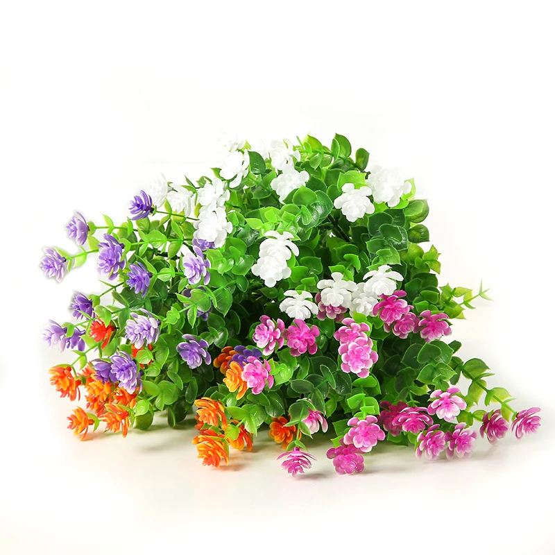 Artificial plants eucalyptus leaf plastic fake flower outdoor partition party decoration plastic flower