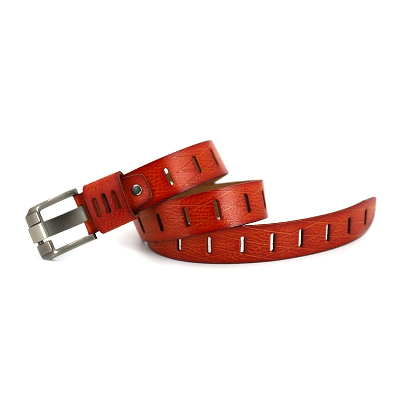 Trend 2022 Bright Color leather belt with luxury high quality 100%Pure Cow Leather with custom belt buckle