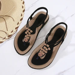 Factory new fashion non-slip wear-resistant flat bottom flat sandal for ladies women flip flops women sandals