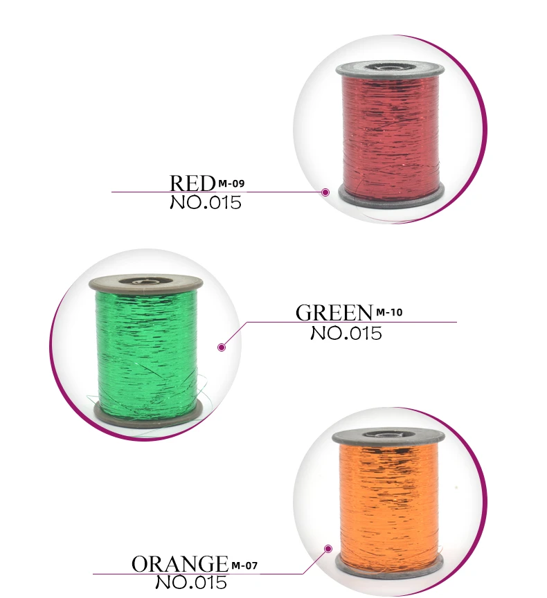 100g New arrival Rainbow Sparkle Metallic Yarn Metallic Thread M type