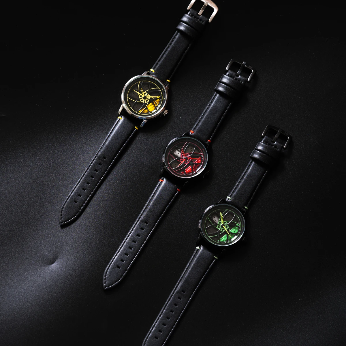 N941 D Spinning Model Unique Hub Custom Design Sports Car Wheel Rim Waterproof Watch Mens Wheel Wristwatch Quartz Wrist Watch