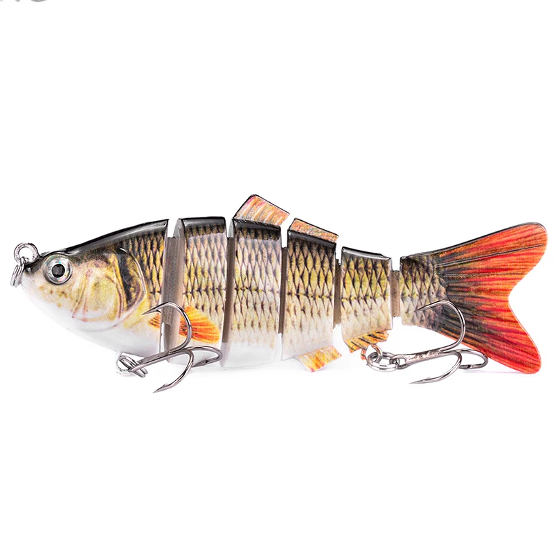Lureking 8g 70mm jointed fishing swim bait on sale direct deal,Multi holiday fishing bait,6 sections of biomimetic bait