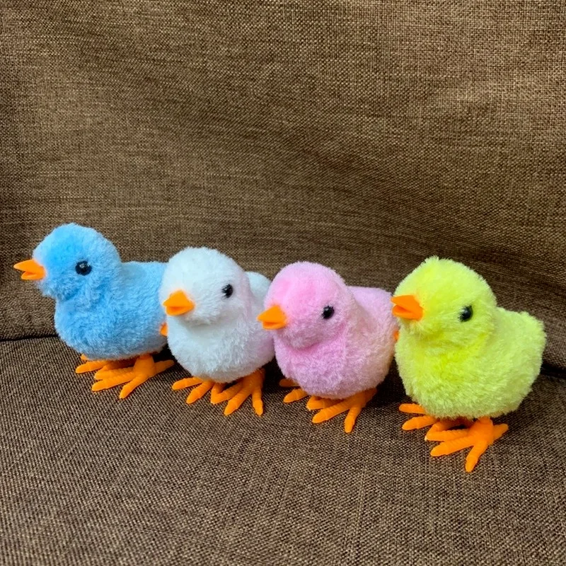 
New Fashion Chick Clockwork Toy Creative Baby Chick Plush Toy A Running Chick Baby Mini Wind-up Plush Toys 