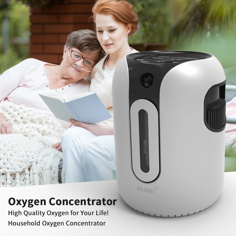 Oxygenerator Medical Equipment 1-7L Oxygen Concentrator Oxygen Generator Portable with Low-Noise Design