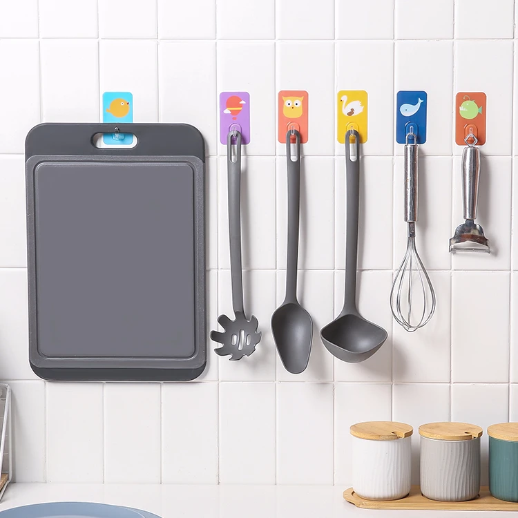 
Factory direct sale cartoon animal hook home dormitory plastic sticky hook hook 