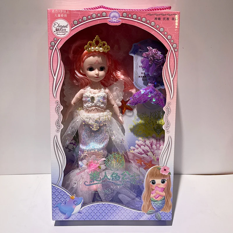 30cm cheap price popular style plastic factory doll colored baby girl doll children bjd doll