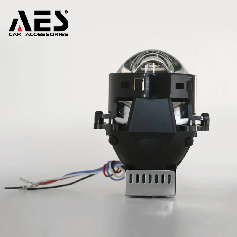 Двухсветодиодные линзы для проектора AES 3,0 дюйма A15 Pro, светодиодная фара с изогнутой поверхностью 6000K, светодиодная фара LHD и RHD, светодиодная двойная фара дальнего света