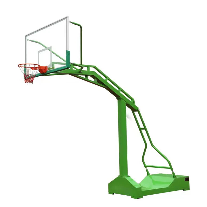 Hot Selling Professional Outdoor Standard Adjustable Glass Board Basketball Hoop