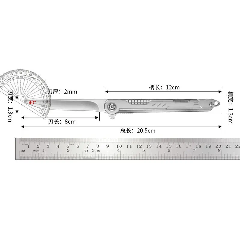 Hot Selling High-Quality 440C Blade G10 Handle Knife Camping Portable Pocket Knife Outdoor Folding Knife