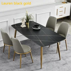 Роскошный каменный обеденный стол, высококлассная мебель для ресторана, современный обеденный стол, набор золотого цвета