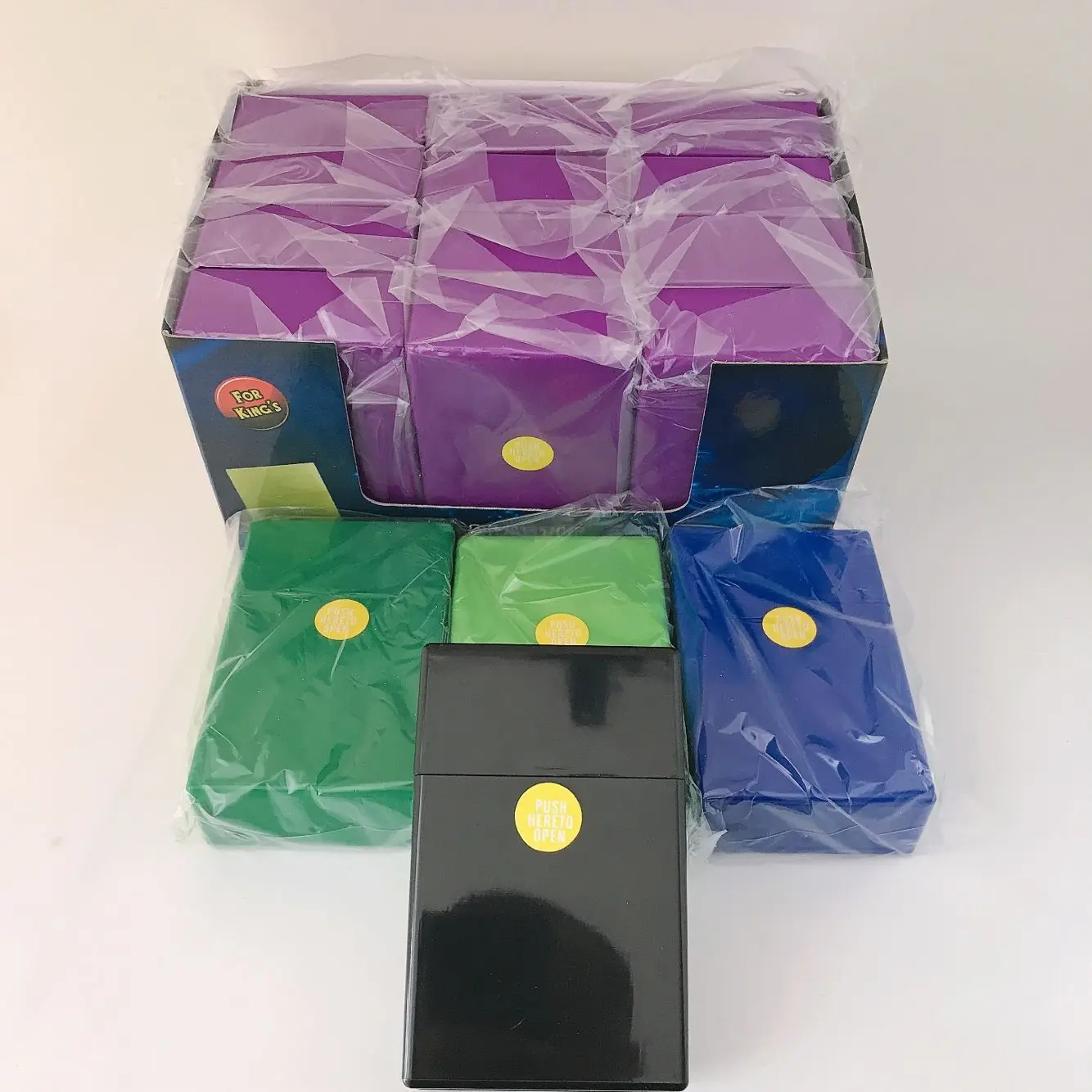 2022 Waterproof Plastic Pack Cover Cigarette Case 20pcs Customized acrylic cigarette box cases