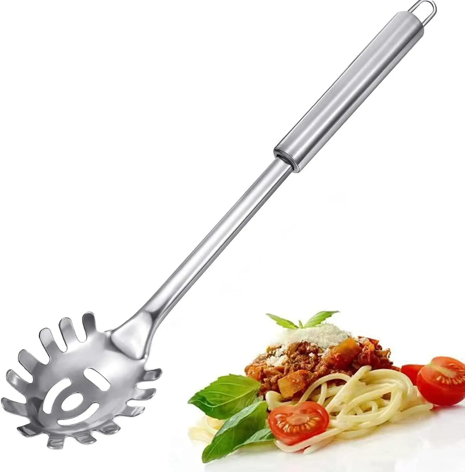 Kitchen Accessories Stainless Steel Spaghetti Spoon And Pasta Server