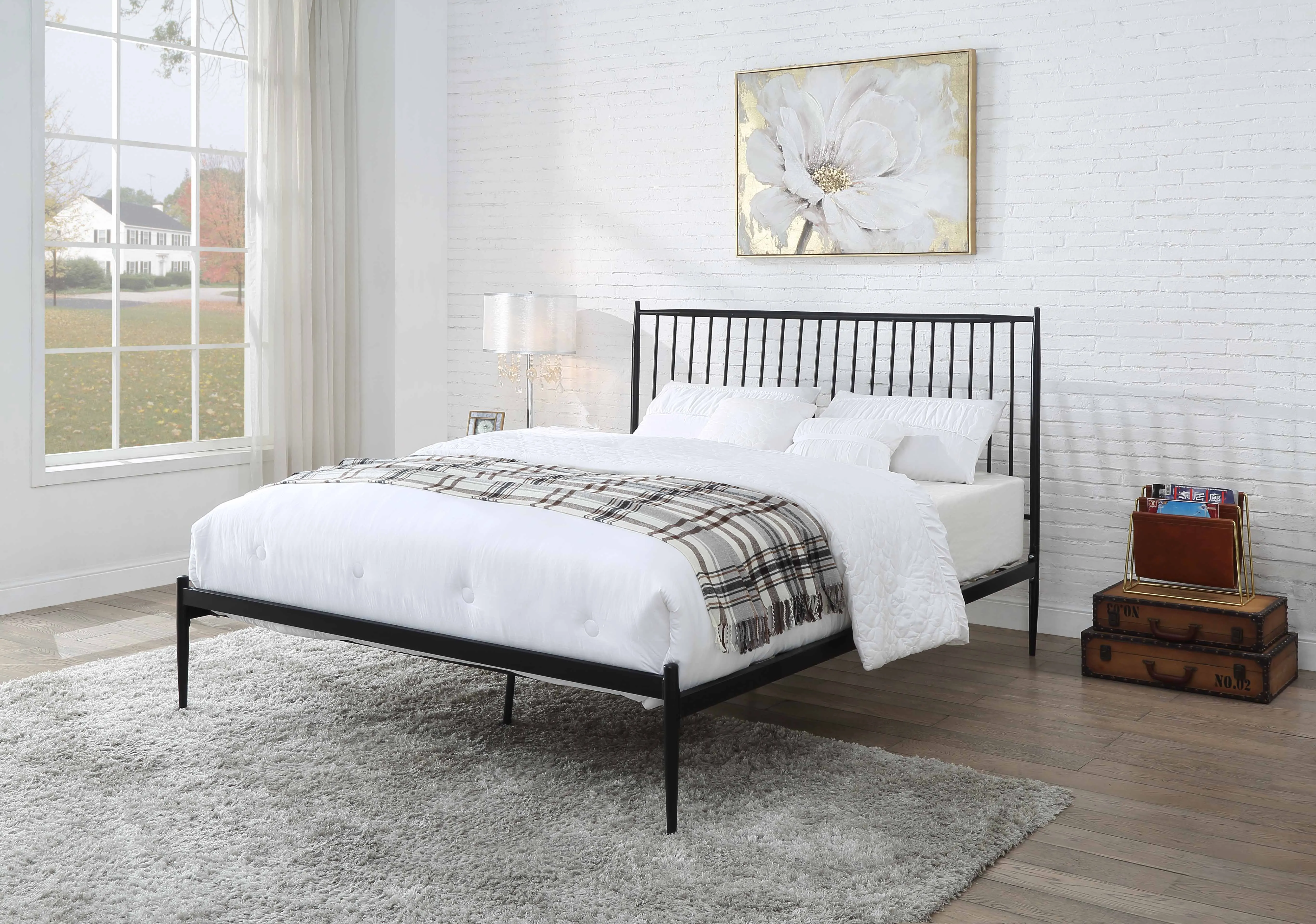 Luxury Industrial Antique Metal Beds Design Vintage Solid Sturdy Bronze Steel Metal Frame Beds