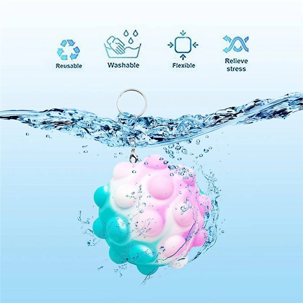 Autism Relief Anxiety Stress Toys Silicone Decompression Pops Sensory Bubble Toy Set Squeeze Pops Fidget Toy Balls