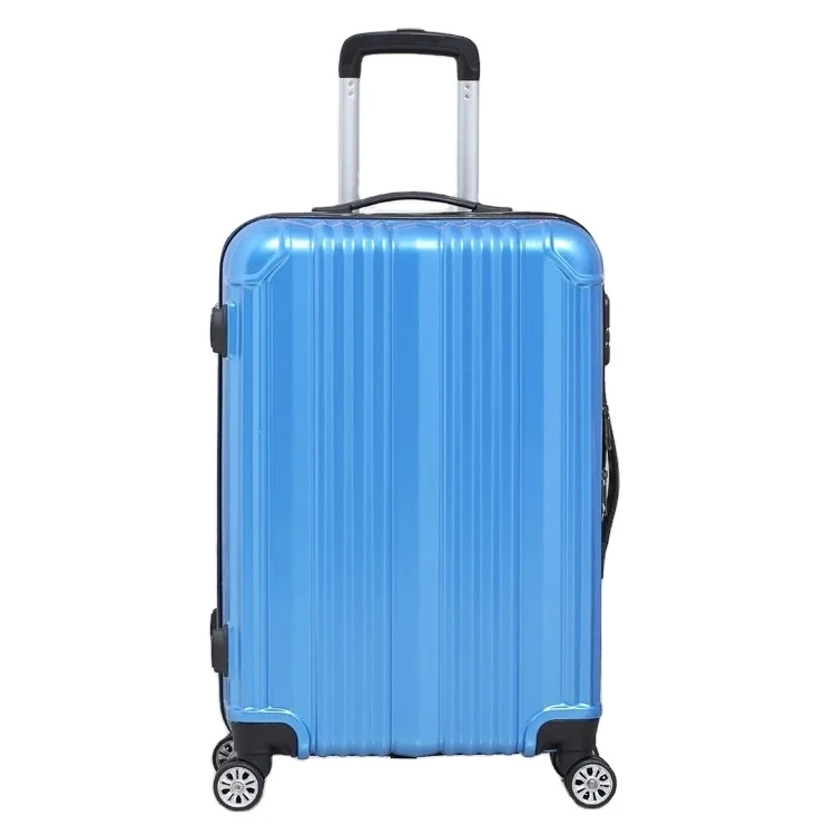 Factory Lightweight Travelling Valise Suit Case Durable Hard Shell PC ABS Travel Trolley Luggage With Double Zipper