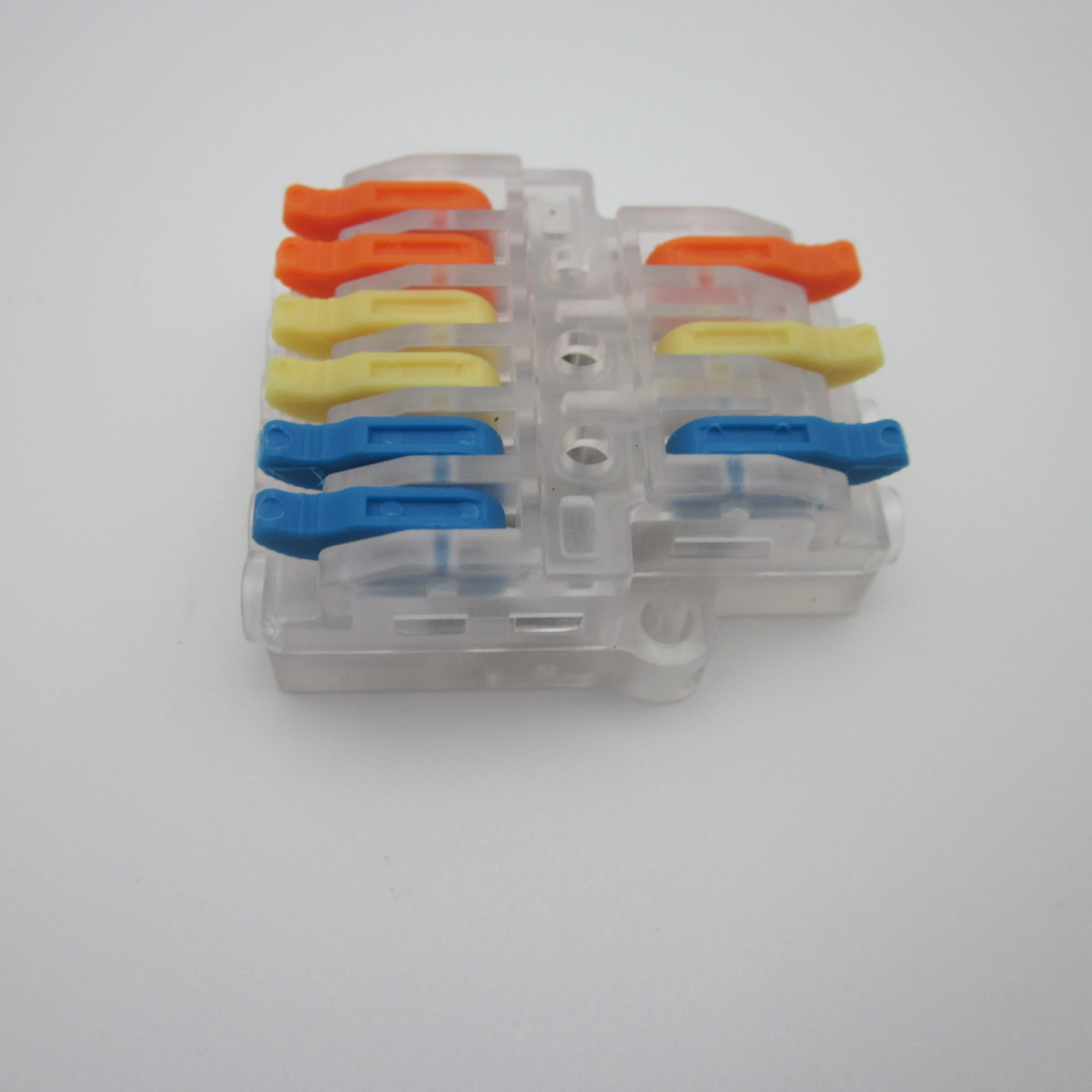 222-412 3 в 6 из Spl-3-6 36 прозрачный разноцветными пуговицами рычаг гайка провод к клеммной колодке совместный разъем провода