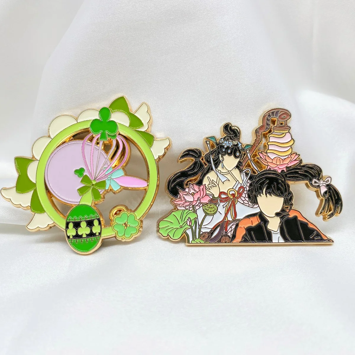 Bulk Cartoon Unique Beautiful Character Die Struck Gold Metal Enamel Horror Movie Beauty Pins Bulk