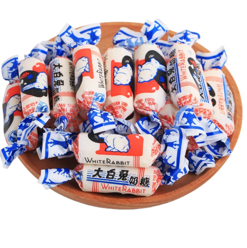 White rabbit plain, yogurt, chocolate milk candy nostalgic ready-to-eat snacks