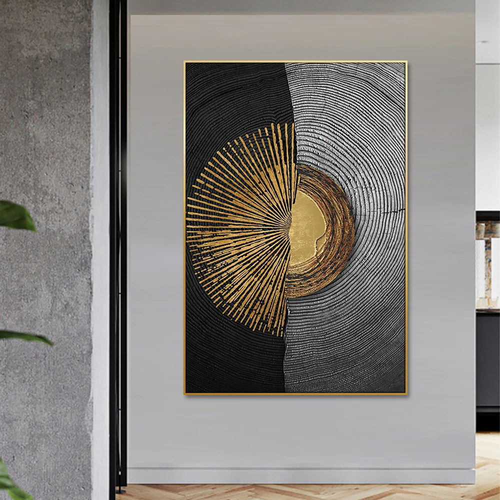 Modern Hot Sale New Nordic Abstract Art Print Canvas Painting Geometric Style Custom Wall Painting For Hotel Wall Decor