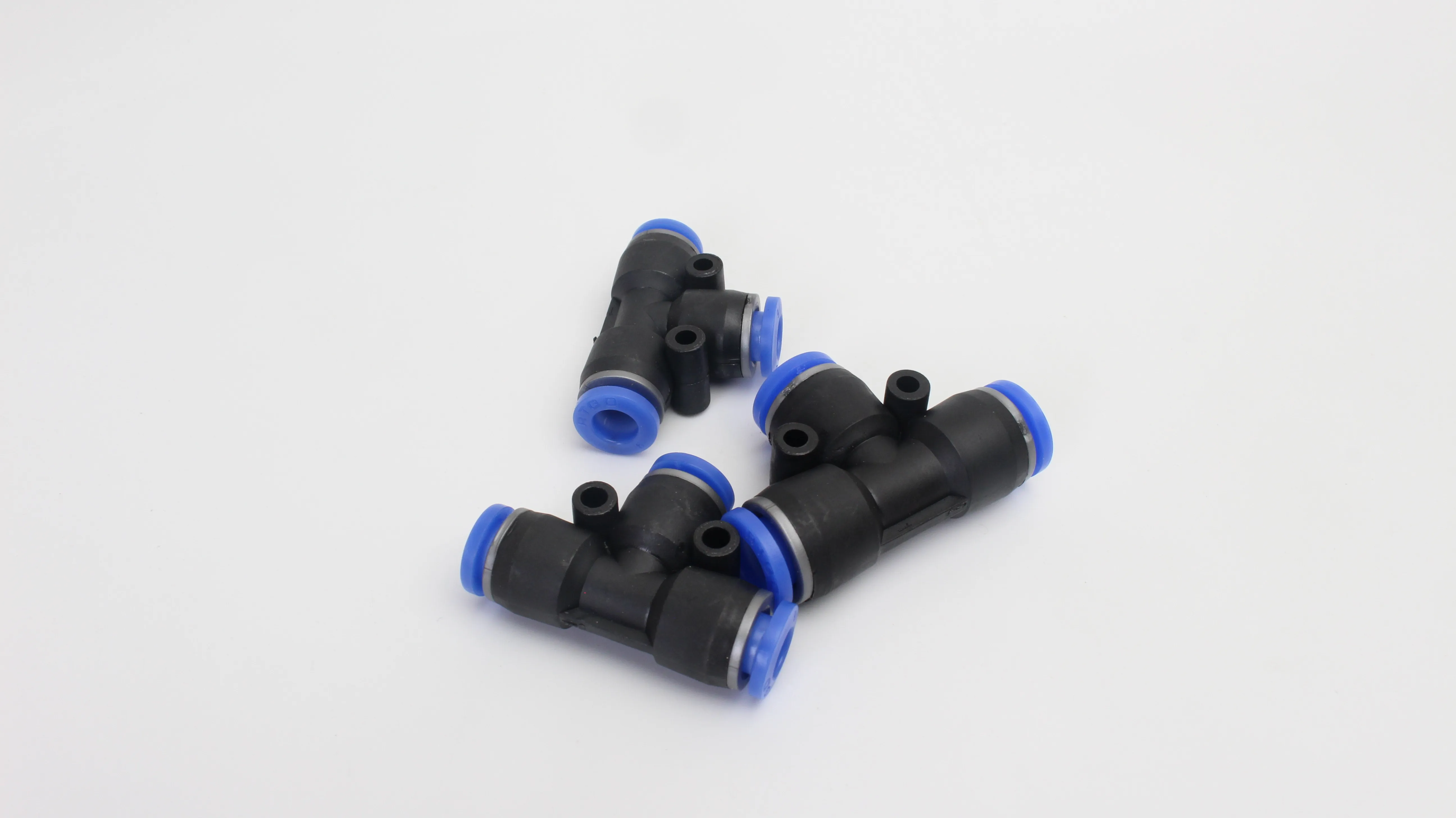 Pneumatic 3 way hose connector T Sharp Quick Connectors PE Series Pneumatic Fittings Air Hose Connectors